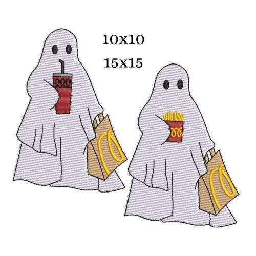 Stickdatei Gespenst Fastfood