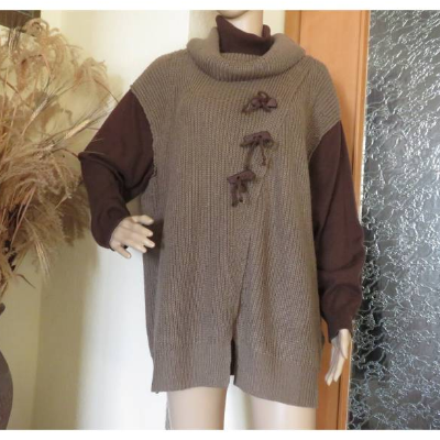 Rollkragenpullover im 2 in 1 Look, Größe 52