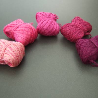 100% Schurwolle Merino extrafein Bobbel Mini Wolke 7 Beerentöne 4-fädig 5x 50m Lauflänge