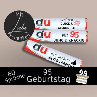 Duplo Banderole 95. Geburtstag | Geschenk Du Botschaften | Geschenkidee Last Minute | Digitaler Download