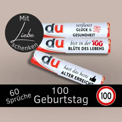 Duplo Banderole 100. Geburtstag | Geschenk Du Botschaften | Geschenkidee Last Minute | Digitaler Download
