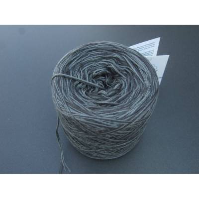 100% Schurwolle Merino extrafein Bobbel Uni Wolke 7 dunkelgrau meliert 4-fädig