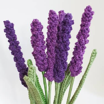 Lavendel gehäkelt | gehäkelte Pflanzen | dekorativer Blumenstrauß | Geschenkidee für Freunde und Kollegen 