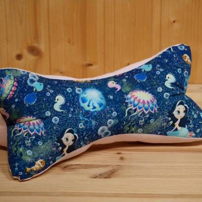 Leseknochen mit Ozean-Motiv, Nackenkissen