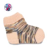 Socken, Stricksocken, stricken, handgemacht, Geschenkverpackung, Erstling Söckchen, Rosa, Bunt, Schurwolle, 12 cm. Bild 2