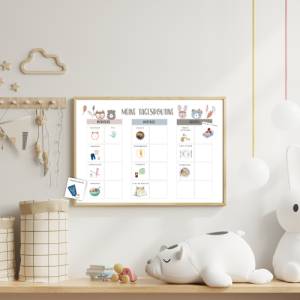 Routinekarten Kinder digital, Wochenplan Tagesplan Kinder Montessori A4 + A3  , PDF sofort Download Bild 5