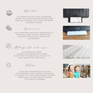 Routinekarten Kinder digital, Wochenplan Tagesplan Kinder Montessori A4 + A3  , PDF sofort Download Bild 7