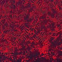 Patchwork Batik Eyelike Fabrics dunkellila Blätter auf brombeerfarbenem Hintergrund Bild 1