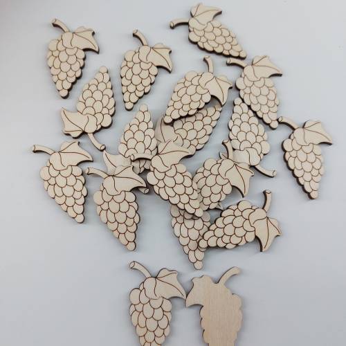 Trauben 18-Teile Holz zum Basteln Dekorieren Tischstreu Streu Geburtstage Erntedankfest Konfetti DIY