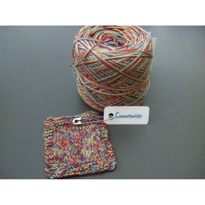 100% Schurwolle Merino extrafein Bobbel - 4-fädig, Konfetti Wolke 7 Sommerwiese