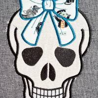 Stickdatei Totenkopf Applikation mind 16x26 Bild 3