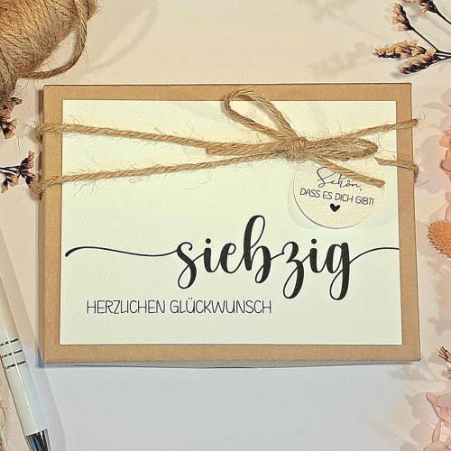 70. Geburtstag Geldgeschenk | Geschenkbox 70 Geburtstag | Geburtstagsgeschenk zum Siebzigsten | Geschenkschachtel