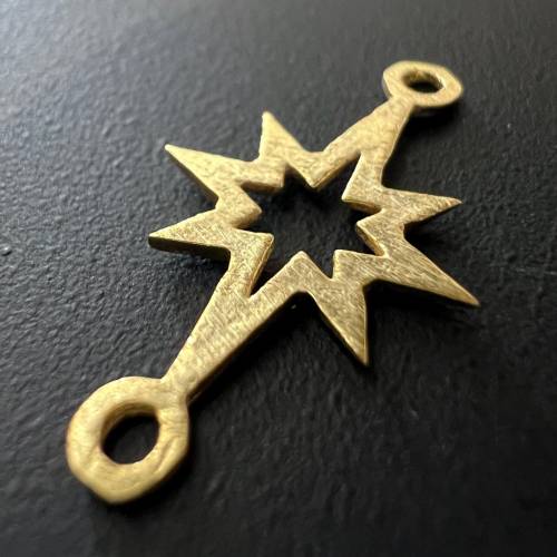 Stern Zwischenelement aus vergoldetem 925-Silber, ideal für Armbänder | T43