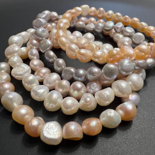 Perlenarmband, verschiedene Farben, Einheitsgröße, Süßwasserperlen