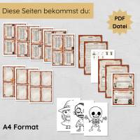 Halloween Indoor Schnitzeljagd Set für Kinder ab 6 Jahren mit 20 Hinweisen, Urkunde, Spielen & Ausmalbildern Bild 2