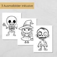 Halloween Indoor Schnitzeljagd Set für Kinder ab 6 Jahren mit 20 Hinweisen, Urkunde, Spielen & Ausmalbildern Bild 7