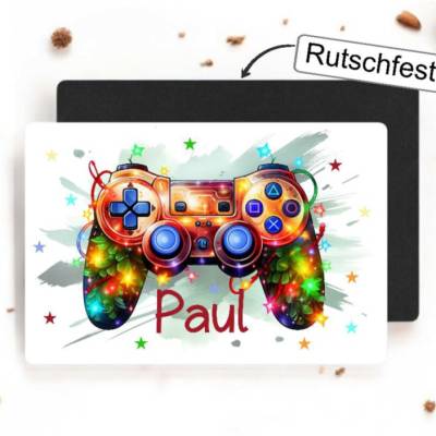 Tischset personalisiert mit Name Weihnachten Platzset Controller
