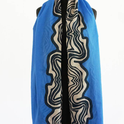 Tuch WELLE aus Bio-Baumwolle in verschiedenen Größen Halstuch Kopftuch Bandana Schal