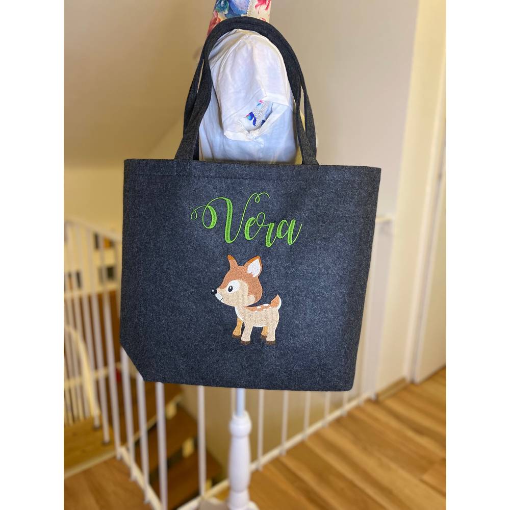 Reisetasche, Übernachtungstasche Kinder aus Filz, personalisiert