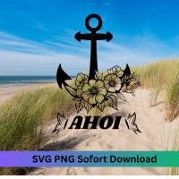 Plotter Datei ,Nordsee Liebe, Plotter file Maritime North Sea ,SVG PNG, png-svg, Möwe Leuchtturm Nordsee- Nordsee Liebe Bild 1