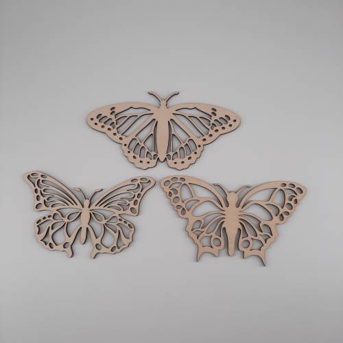 Schmetterlinge 3tlg für die Wand oder zum Aufhängen Dekorieren, Verzieren, Basteln  Blumendekoration DIY
