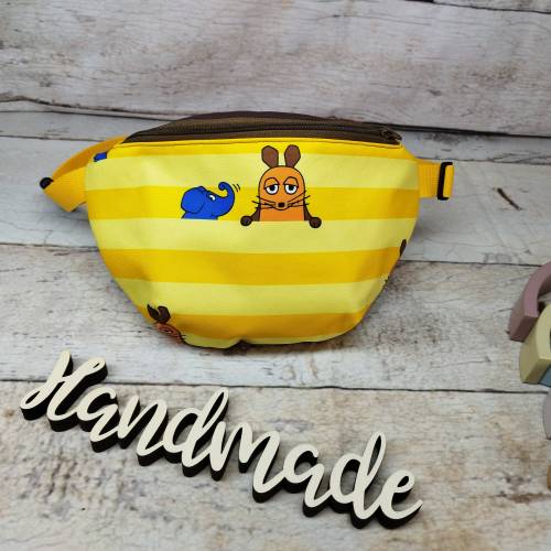Bauchtasche, Crossbodybag in 2 Größen, Sendung mit der Maus, gelb