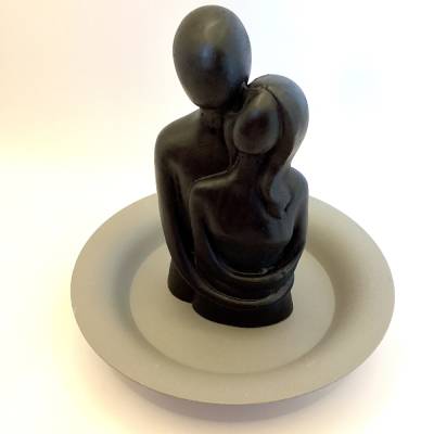 Liebespaar, aus Raisin, in schwarz,