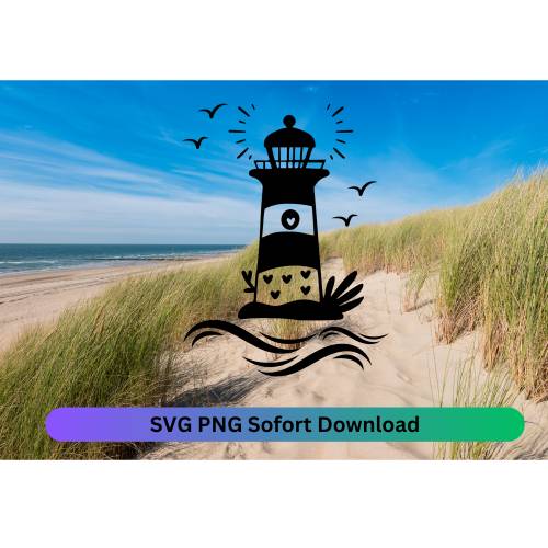 Plotter Datei ,Nordsee Liebe, Plotter file Maritime North Sea ,SVG PNG, png-svg, Möwe Leuchtturm Nordsee- Nordsee Liebe