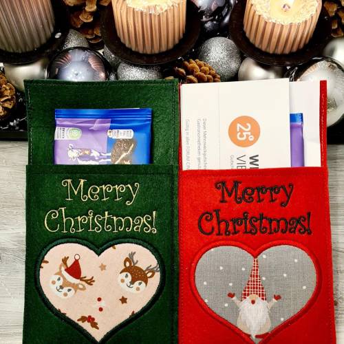 Stickdatei ITH Schokoladenhülle Weihnachten
