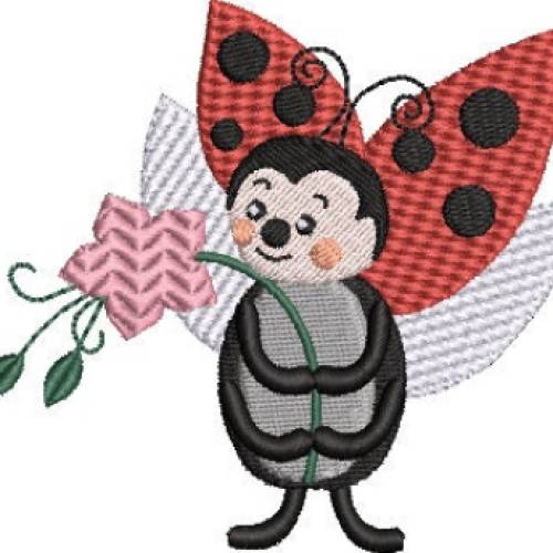 Stickdatei Marienkäfer Ladybug 1