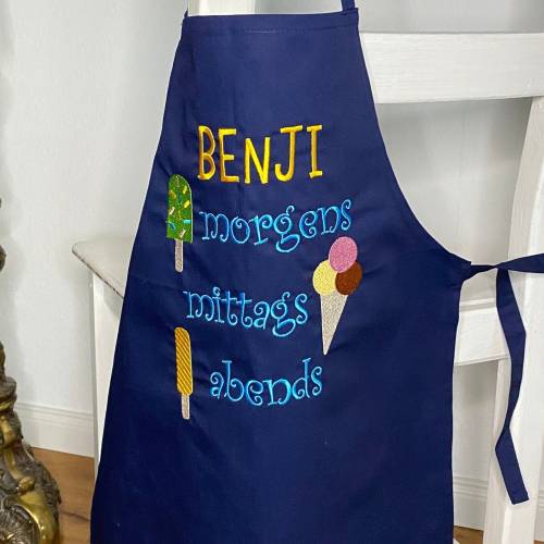 personalisierte Kinderschürze, bestickt, Geschenk Einschulung