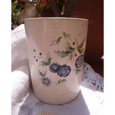 Becher Kakaobecher Steingut Tasse Vase Blumenvase Landhaus Cottage