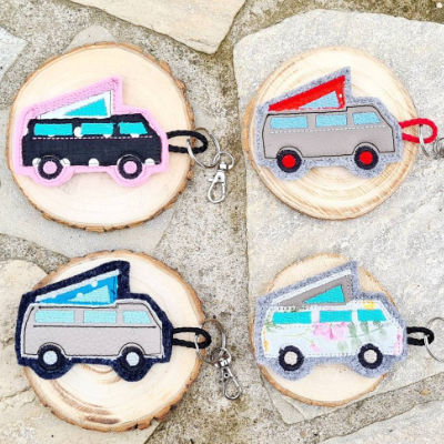 Stickdatei Anhänger Camping Bus Van Transporter Camper