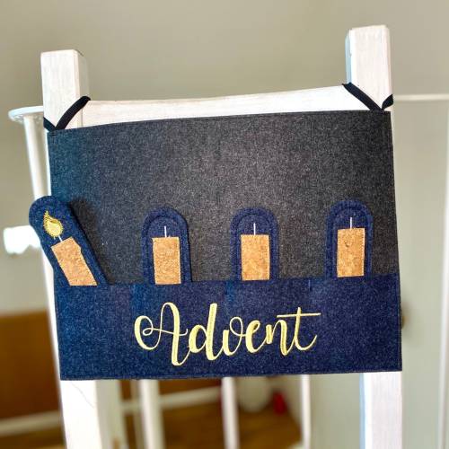 Adventskranz schwarz, Kerzenplakat