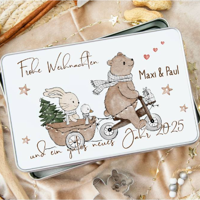 Keksdose personalisiert, Plätzchendose Weihnachten, Personalisierte Keksdose, Geschenk Kinder, Vorratsdose