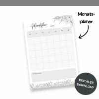 Planer deutsch A4 | Tagesplaner | Wochenplaner | Monatsplaner | Druckvorlage zum Selberdrucken | Digitaler Download Bild 4
