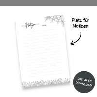 Planer deutsch A4 | Tagesplaner | Wochenplaner | Monatsplaner | Druckvorlage zum Selberdrucken | Digitaler Download Bild 7
