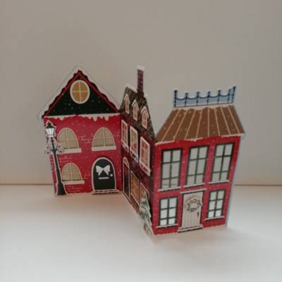 Weihnachtskarte Häuserwand