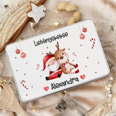 Keksdose personalisiert, Plätzchendose Weihnachten, Personalisierte Keksdose, Geschenk Kinder, Vorratsdose