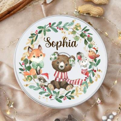 Keksdose personalisiert, Plätzchendose Weihnachten, Personalisierte Keksdose, Geschenk Kinder, Vorratsdose
