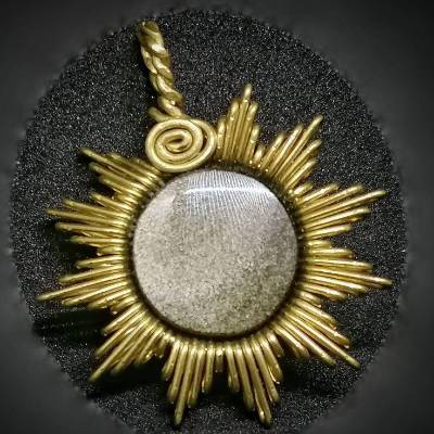 Anhänger Goldobsidian  kleine Sonne  35mm