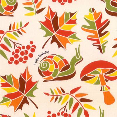 15 Postkarten Die Schnecke und der Herbst, 3 Versionen sortiert, Grußkarten im herbstlichen Patchwork