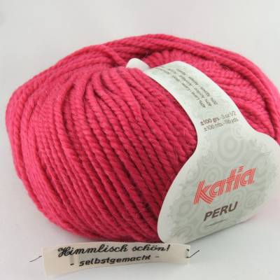 Katia Peru kuschelige einfarbige Wolle mit Alpaka in Farbe 33, pink