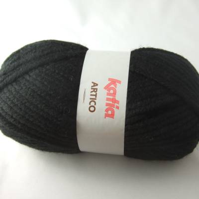 Katia Artico dickes einfarbiges Garn in Farbe 2, schwarz