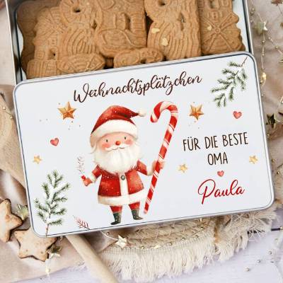 Keksdose personalisiert, Plätzchendose Weihnachten, Personalisierte Keksdose, Geschenk Kinder, Vorratsdose