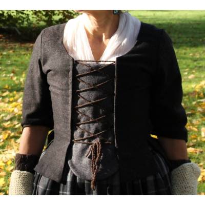 Oberteil im Stil des 18. Jahrhunderts Outlander Jacke Wolle