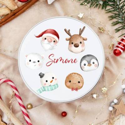 Keksdose personalisiert, Plätzchendose Weihnachten, Personalisierte Keksdose, Geschenk Kinder, Vorratsdose