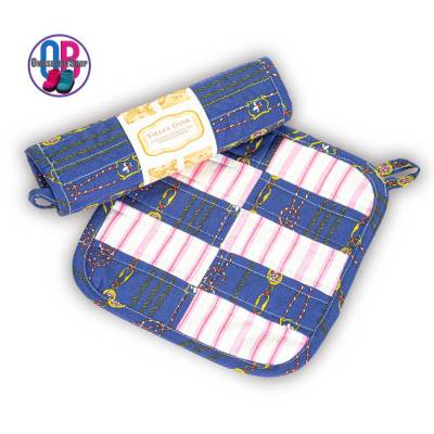 Topflappen, Patchwork, 2er Set, Unikat, Handarbeit, 18X18, Geschenkverpackung, Baumwolle