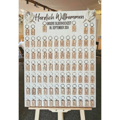 Gastgeschenk Erinnerung Hochzeit für die Gäste ,Schlüsselanhänger mit Namen personalisiert, Anhänger Schlüssel