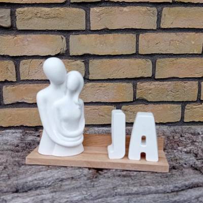 Hochzeitsgeschenk Liebespaar mit gegossenen Buchstaben aus Raysin